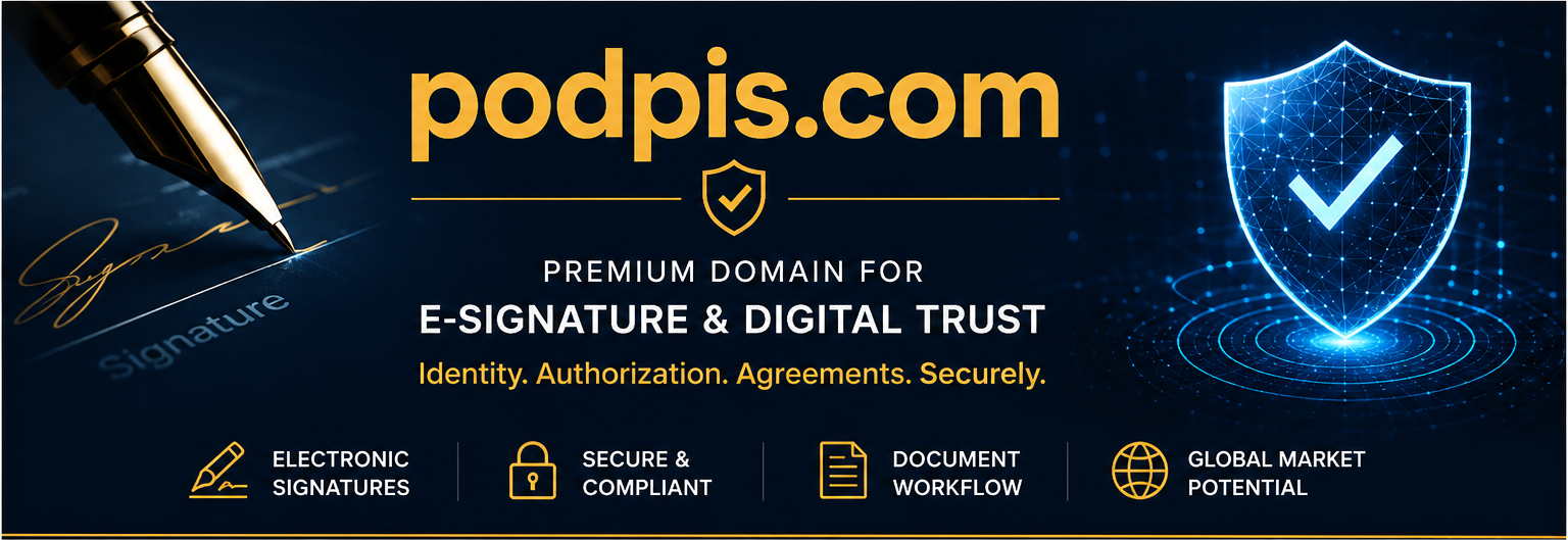 Podpis.com premium domain for electronic signatures and digital trust